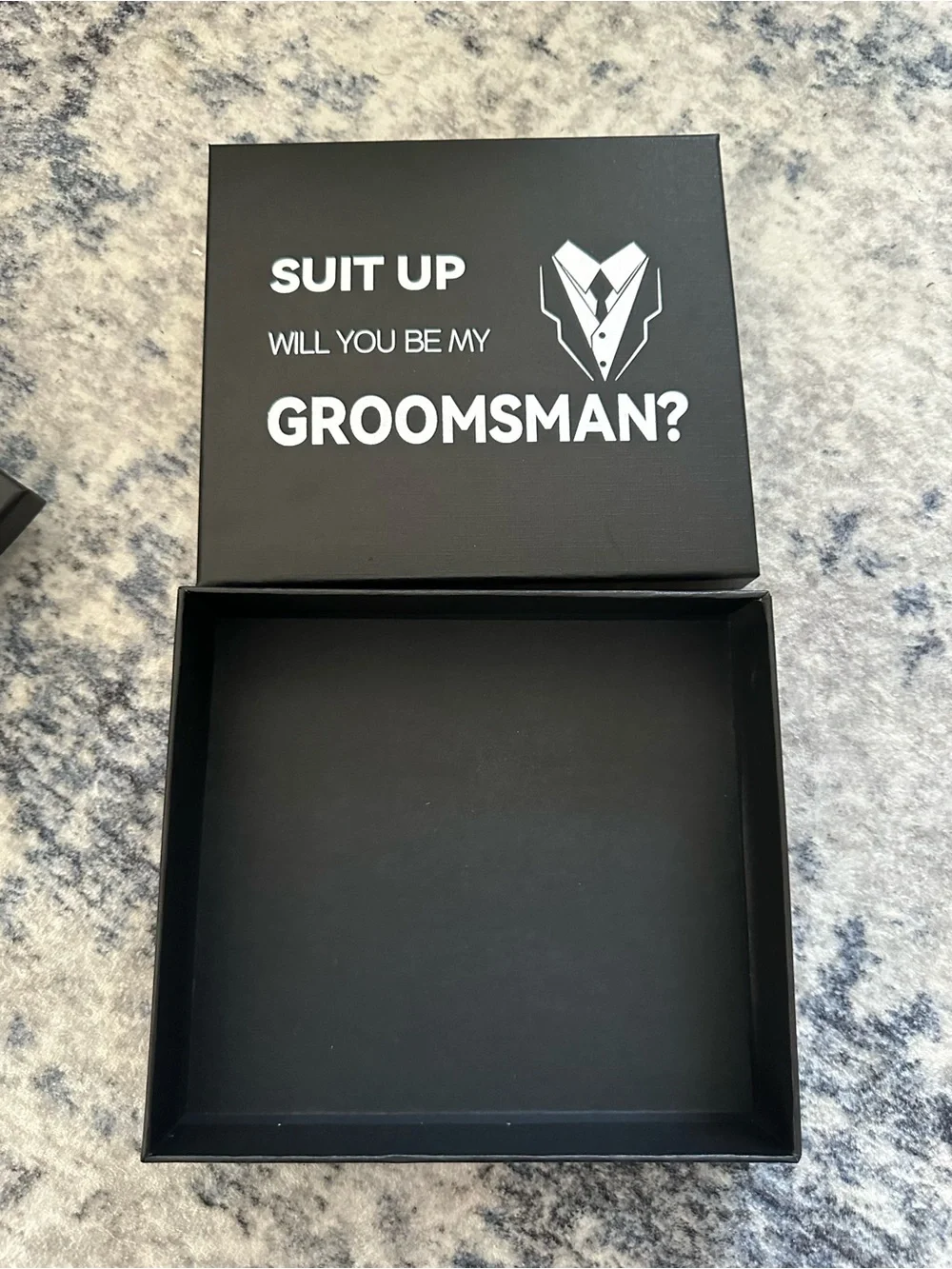 Amazon Black 'Suit Up' Groomsmen & Best Man Gift Boxes and Bags